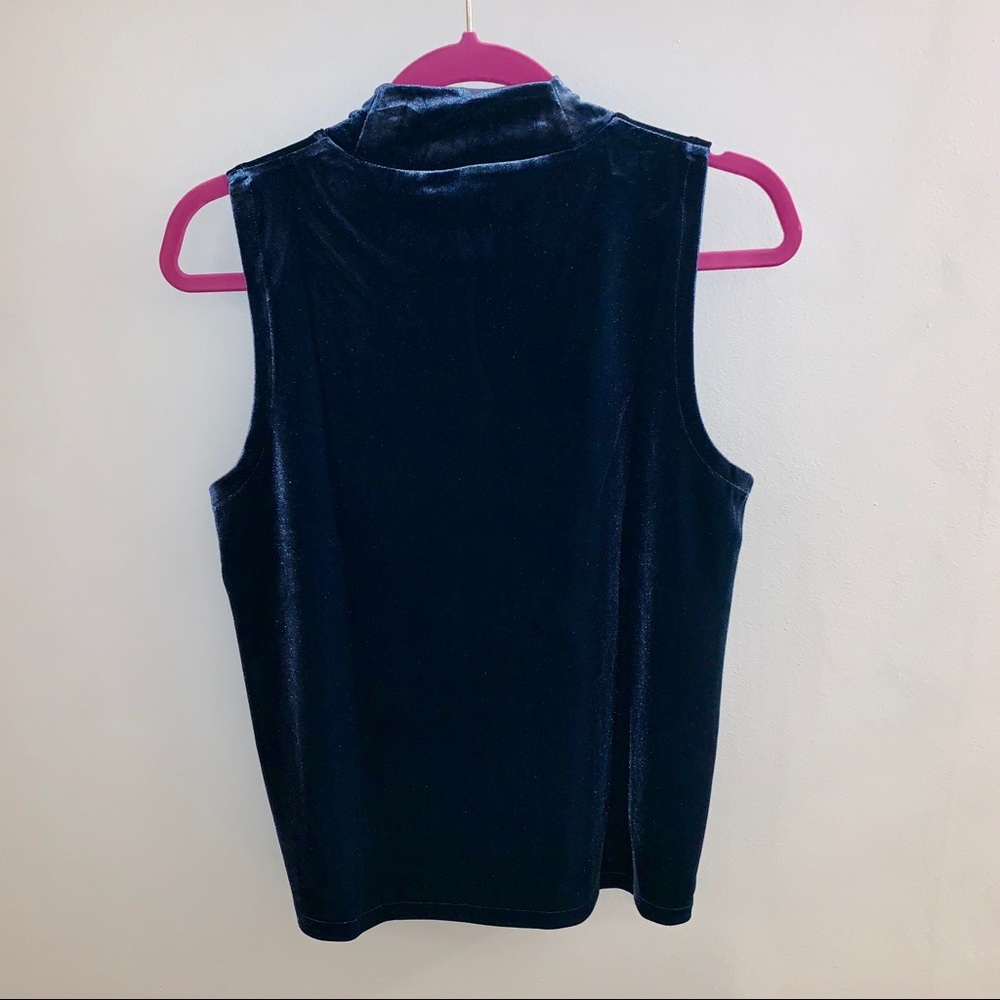 FINAL PRICE DROP! J.Crew Mock Neck Sleeveless Velvet Tank Top - Picture 6 of 7